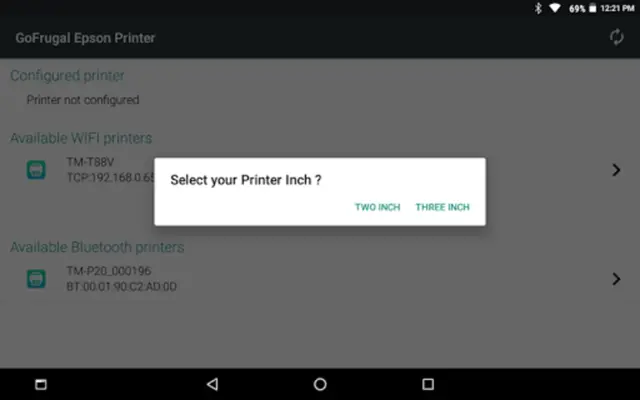 GoFrugal Epson Printer android App screenshot 1