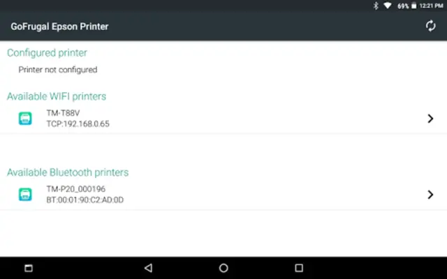 GoFrugal Epson Printer android App screenshot 2